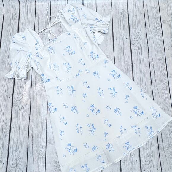 NWT Altar'd State Lucia Floral Mini Dress Size Small - Picture 4 of 6